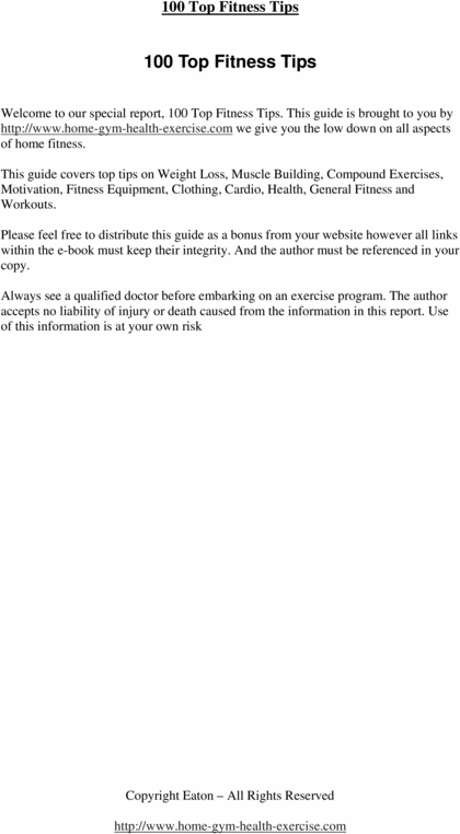 Product picture 100 Top Fitness Tips