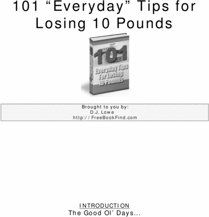Product picture 101 Everyday Tips To Lose Weight Easy