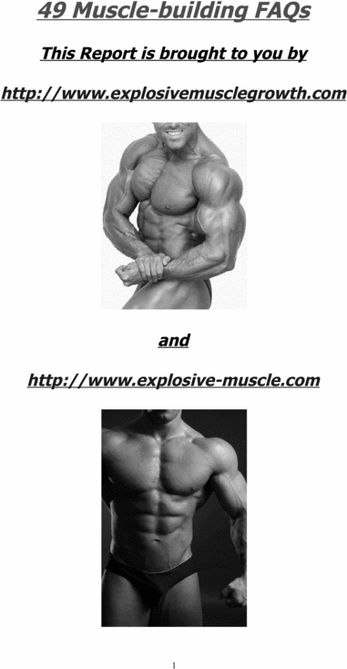 Product picture 49 Muscle Building FAQs